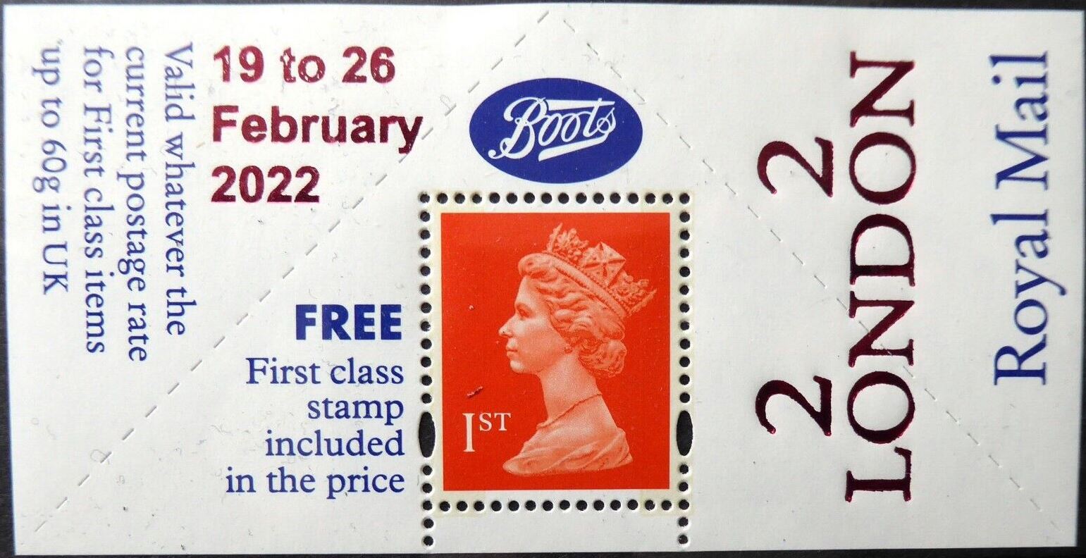 2022 GB - Boots Label - London - Spring STAMPEX Show March MNH